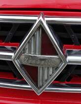 =Borgward Isabella Coupe Kühleremblem, fotografiert bei der Technorama Kassel im März 2017