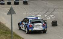 Skoda Fabia III R5 (Rückansicht) fotografiert auf der Rallye Sprint am 19.03.2017. 