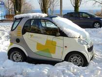 TN Neuchatel  - Einsatzwagen Smart Nr.716 NE 66120 im Garagenareal der TN in Neuchatel am 01.01.2009