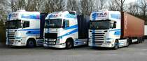 =3x Spedition  WIEK  auf einem Rastplatz an der A 7 im April 2017