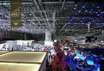 Autosalon Genf, Blick in eine Ausstellungshalle, Mrz 2017