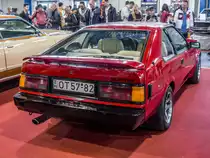Toyota Celica Supra (Rückansicht). Bauphase: 1981-1986. Das Auto wurde auf der Carstyling Tuning Show, März 2017 ausgestellt.