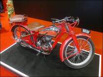 Motorrad JAWA 175c des Baujahres 1936.( 6 HP, 90km/St) in Brno am 23.3. 2017.