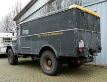 =Magirus 135 D 11, ein ehemaliges Fahrzeug der Deutschen Bundesbahn, gesehen bei der Technorama Kassel im März 2017