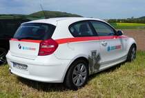 =BMW 1er-Serie von  GARD 19221  aus Hamburg, gesehen auf dem Parkplatz der RettMobil Fulda, Mai 2017