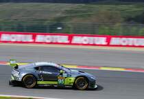 Mitzieher der Nr.95 LM GTE-Pro, Aston Martin V8 Vantage GTE von Aston Martin Racing,  Nicki Thiim, Marco Sørensen & Richie Stanaway, beim FIA WEC 6h Langstrecken- WM am 6.Mai 2017 in Spa Francorchamps