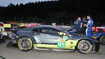Nach dem Rennen, Nr.95 LM GTE-Pro, Aston Martin V8 Vantage GTE von Aston Martin Racing, Nicki Thiim, Marco Sørensen & Richie Stanaway, beim FIA WEC 6h Langstrecken- WM am 6.Mai 2017 in Spa Francorchamps