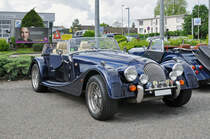 Morgan Plus 8 steht beim Pantheon Im Muttenz für eine Ausfahrt bereit. Die Aufnahme stammt vom 14.05.2017. 