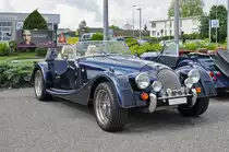 Morgan Plus 8 steht beim Pantheon Im Muttenz für eine Ausfahrt bereit. Die Aufnahme stammt vom 14.05.2017. 