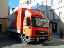MAN der Fa. TNT im Zustelldienst in Ried i.I.; 081230