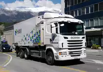 Scania R 440 Kühllaster unterwegs in Sion am 09.05.2017