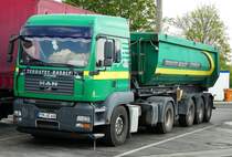 =MAN von  Terratec-Basalt Ettringen  rastet an der A 3 im April 2017