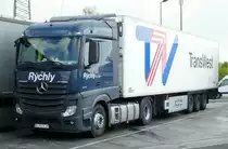 =MB Actros der Spedition  Rychly  rastet an der A 3 im April 2017