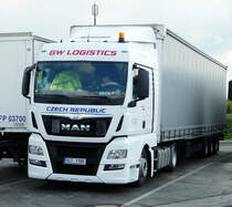 =MAN von  GW Logistics  rastet im April 2017 an der A3