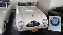 Veritas Scorpion Cabriolet. 1948 - 1950. In diesem Auto ist ein 6-Zylinderreihenmotor der Firma BMW verbaut. Er leistet 80 PS aus 1971 cm³ Hubraum. Automuseum Melle am 15.04.2017.