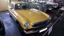 Volvo P 1800 ES. 1972 - 1973. Im Volksmund machte sich für dieses Auto schnell der Begriff
 Schneewittchensarg  breit. Der 4-Zylinderreihenmotor hat einen Hubraum von 1986 cm³ und leistet 125 PS. Die meisten der ca. 8100 hergestellten P 1800 ES Modelle wurden in die USA exportiert. Automuseum Melle am 15.04.2017.