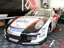 Nr.21 Porsche GT3 Cup 991 vom Team Tsunami RT im Fahrerlager mit Pokal, Rahmenprogramm der 6 Hours of Spa-Francorchamps 2017,Porsche Carrera Cup France & Benelux
