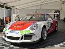 Nr.49 Porsche GT3 Cup 991 vom Team Speedlover im Fahrerlager mit Pokal, Rahmenprogramm der 6 Hours of Spa-Francorchamps 2017,Porsche Carrera Cup France & Benelux