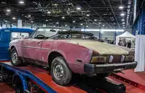 Fiat 1800 Spyder Rückansicht. Das Auto ist ein Scheunenfund (Barn find). Es wurde auf der Automobil und Tuning Show am 25.03.2017 ausgestellt