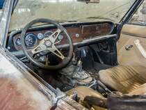 Fiat 1800 Spyder Interieur. Das Auto ist ein Scheunenfund (Barn find). Es wurde auf der Automobil und Tuning Show am 25.03.2017 ausgestellt