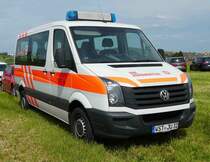 =VW Crafter der Johanniter Ortsverband EDENECHT, gesehen auf dem Parkplatz der RettMobil Fulda, Mai 2017