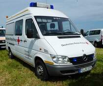 =MB Sprinter vom DRK OV BODENHEIM/NACKENHEIM, gesehen auf dem Parkplatz der RettMobil Fulda, Mai 2017