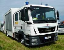 =MAN des ASB, gesehen auf dem Parkplatz der RettMobil Fulda, Mai 2017