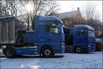 MAN TGA 18.480 und MAN TGA 18.430 D20 Commonrail in Hagen-Hohenlimburg. (03.01.2009)