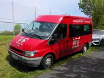 =Ford Transit der BRK aus ROSENHEIM steht im Mai 2017 auf dem Parkplatz der RettMobil in Fulda