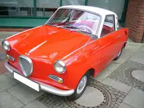 Glas Goggomobil 250 TS. 1957 - 1969. Der gebläsegekühlte 2-Zylinderzweitaktmotor hat einen Hubraum von 247 cm³ und leistet 13,6 PS. Ibbenbüren brummt, am 22.04.2017.
