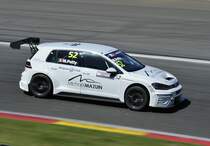 Nr.25 der TCR International Serie, Maxime Potty (BEL) vom Team Michaël Mazuin Sport  auf Volkswagen Golf GTi TCR, im Rahmenprogramm der FIA WEC 6 Hours of Spa-Francorchamps am 6.Mai.2017