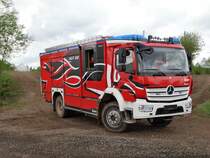Mercedes Benz Atego HLF 20/16 mit Ziegler Aufbau am 12.05.17 auf der RettMobil in Fulda
