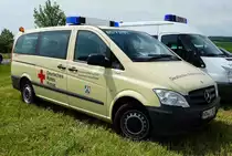 =MB Vito vom DRK Nordrhein-Westfalen, abgestellt auf dem Parkplatz der RettMobil im Mai 2017