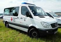=MB Sprinter vom DRK Saarland, abgestellt auf dem Parkplatz der RettMobil im Mai 2017