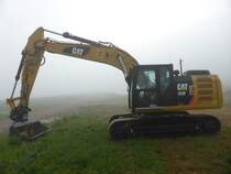 Caterpillar 323F L eingesetzt beim Bau der B50n, 14.05.2017