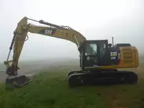 Caterpillar 323F L eingesetzt beim Bau der B50n, 14.05.2017