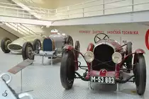 Wikow 7/28 Sport, Bugatti Typ 51 und ein Mercedes-Benz Silberpfeil im Technischen Nationalmuseum Prag (September 2012)