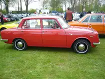 Profilansicht einer Toyota Corona Limousine des Modelljahres 1967. Oldtimertreffen 
Hörstel-Riesenbeck am 01.05.2017.