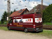 Rail4U Mercedes Benz Sprinter Werkstattwagen am 25.05.17 in Laufach 