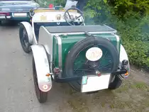 Heckansicht eines Austin Seven von 1928 mit einer Aluminiumkarosserie von RTC. Oldtimertreffen Hörstel-Riesenbeck am 01.05.2017.