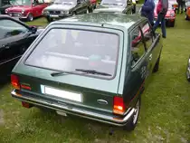 Heckansicht eines Ford Fiesta MK I, Sondermodell Bravo. Oldtimertreffen Hörstel-Riesenbeck am 01.05.2017.
