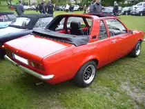 Heckansicht eines Opel Kadett C Aero. 1976 - 1978. Oldtimertreffen Hörstel-Riesenbeck am 01.05.2017.