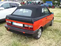 Heckansicht eines Zastava Yugo 65 EFI Cabriolet. Oldtimertreffen Hörstel-Riesenbeck am 01.05.2017.