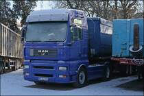 MAN 18.430 Commonrail Zugmaschine. Die Edelstahlfelgen sehen schon ganz gut aus.... (03.01.2009)
