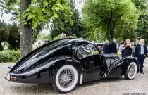 Seitenansicht des Bugatti 57 Atlantic (Replik). IV. Balatonfüred Concours d'Elegance (Mai 2017).