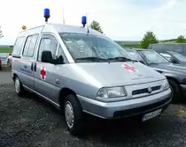 =Fiat des BRK Bereitschaft Bellenberg steht auf dem Parkplatz der RettMobil 2017 in Fulda, Mai 2017