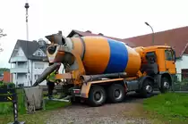 Betonanlieferung in Petersberg-Marbach, Mai 2017