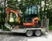 =Kubota KX018-4 steht verlastet bereit zum Weitertransport, Mai 2017