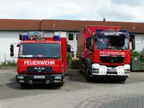 FF Maintal MAN GW-G (Florian Maintal 1-55-1) und MAN TGS WLF (Florian Maintal 1-66-1) am 04.06.17 beim Tag der Offenen Tür in Maintal Dörnigheim