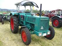 Hanomag Brillant 601. 1967 - 1969. Der Brillant 601 war der kleinste unter den großen Hanomag Traktoren. Von diesem Modell verkauften die Mannen aus Hannover ca. 9300 Exemplare. Der wassergekühlte 4-Zylinderdieselmotor hat einen Hubraum von 3142 cm³ und leistet, je nach Baujahr, 58 PS oder 62 PS. Treckertreffen Wechte am 01.05.2017.